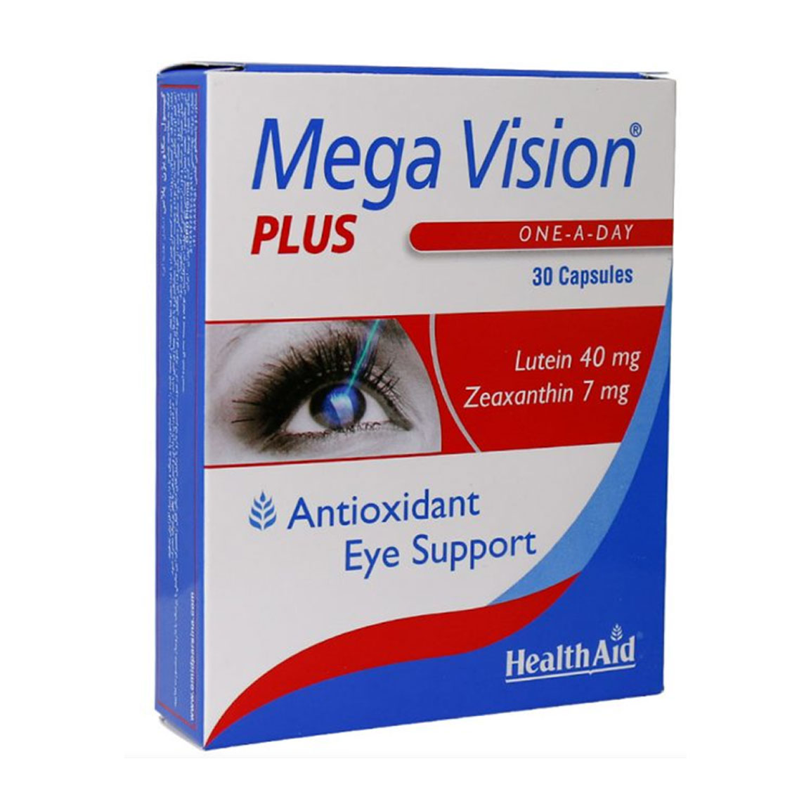 کپسول مگا ویژن پلاس بسته 30 عددی Health Aid Mega Vision 30 Caps