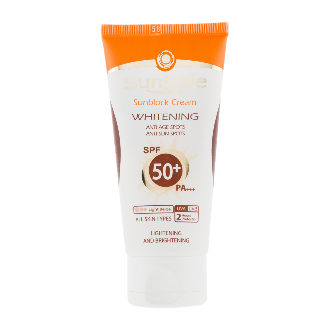 کرم ضد آفتاب رنگی و روشن کننده  پوست Spf50