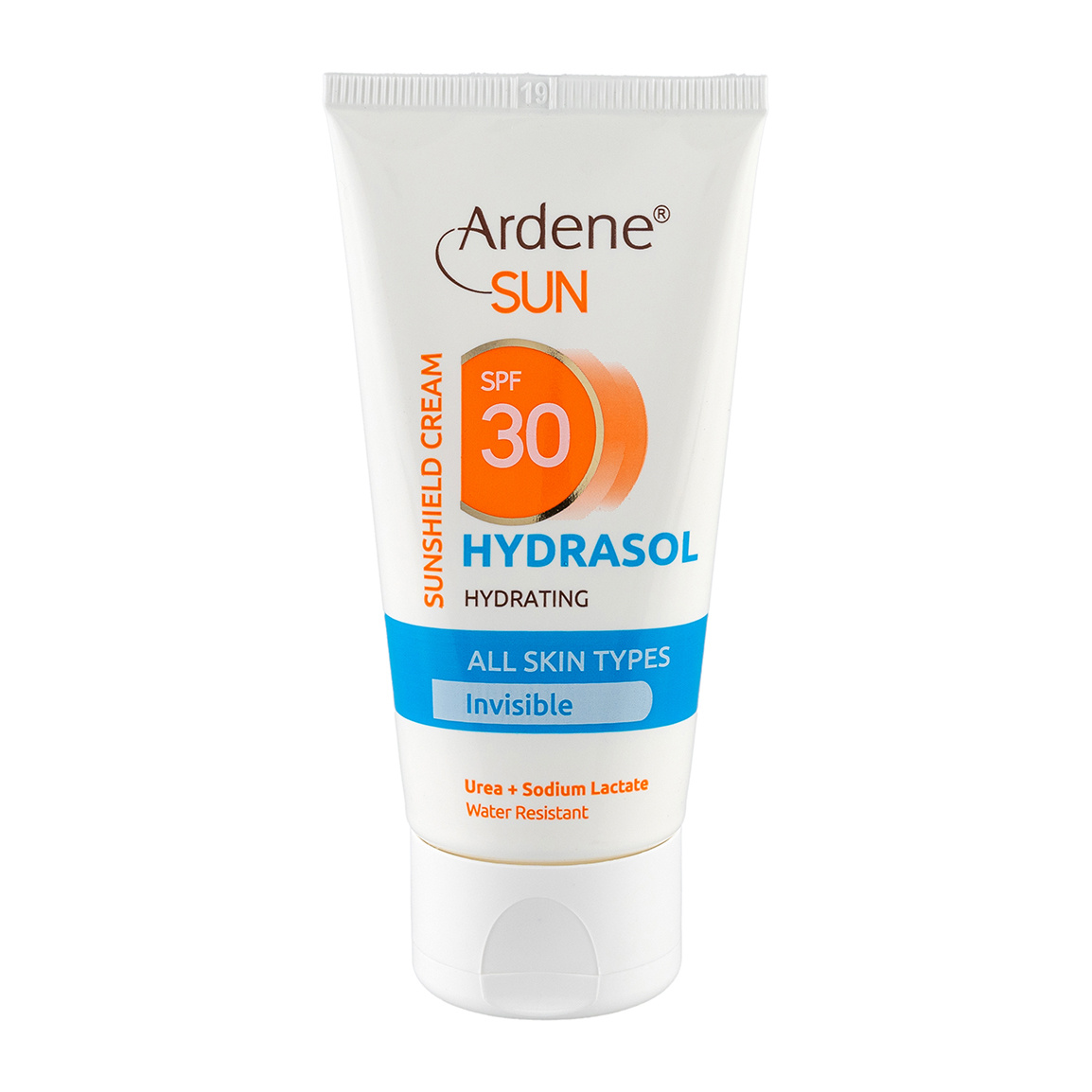 ضد آفتاب بی رنگ مرطوب کننده اس پی اف 30 هیدراسل مناسب انواع پوست Ardene Hydrasol Spf30 Sunshield Cream