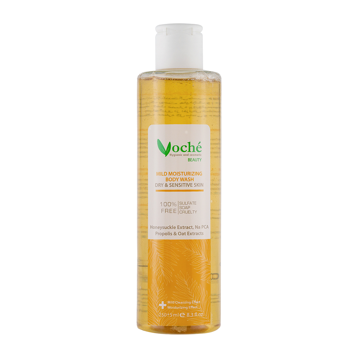 شامپو بدن پوست خشک و حساس 250 میلی لیتر Voche Mild Moisturizing Body Wash for Dry And Sensitive Skin 250 ml