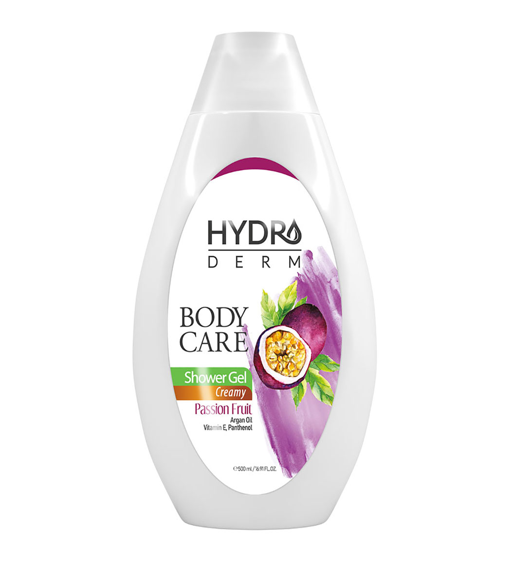 شامپو بدن کرمی با رایحه پشن فروت حجم 500 میل Hydroderm Creamy Body Wash Passion Fruit 500 ml