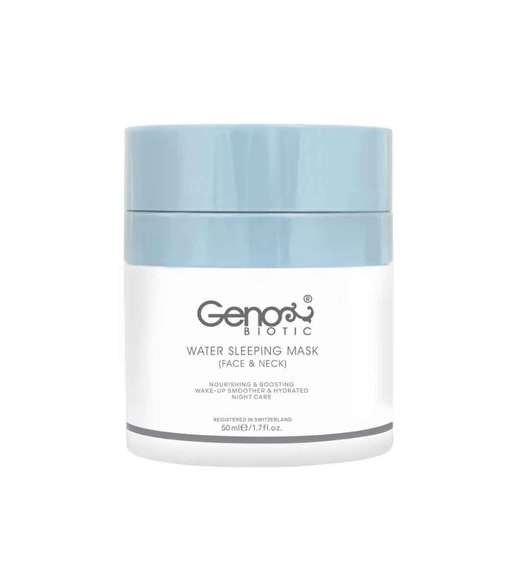 ماسک خواب صورت و گردن 50میل Geno Biotic Water Sleeping Mask For Face And Neck 50ml