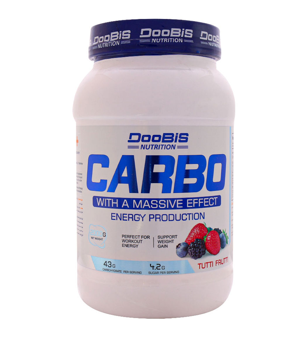 پودر کربو انرژی پروداکشن با طعم توتی فروتی وزن 2000 گرم Doobis Carbo Energy Production 2000 gr