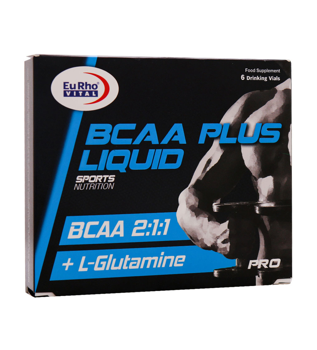 ویال BCAA Plus بسته 6 عددی Eurhovital BCAA Plus Liquid 6 Drinking Vials