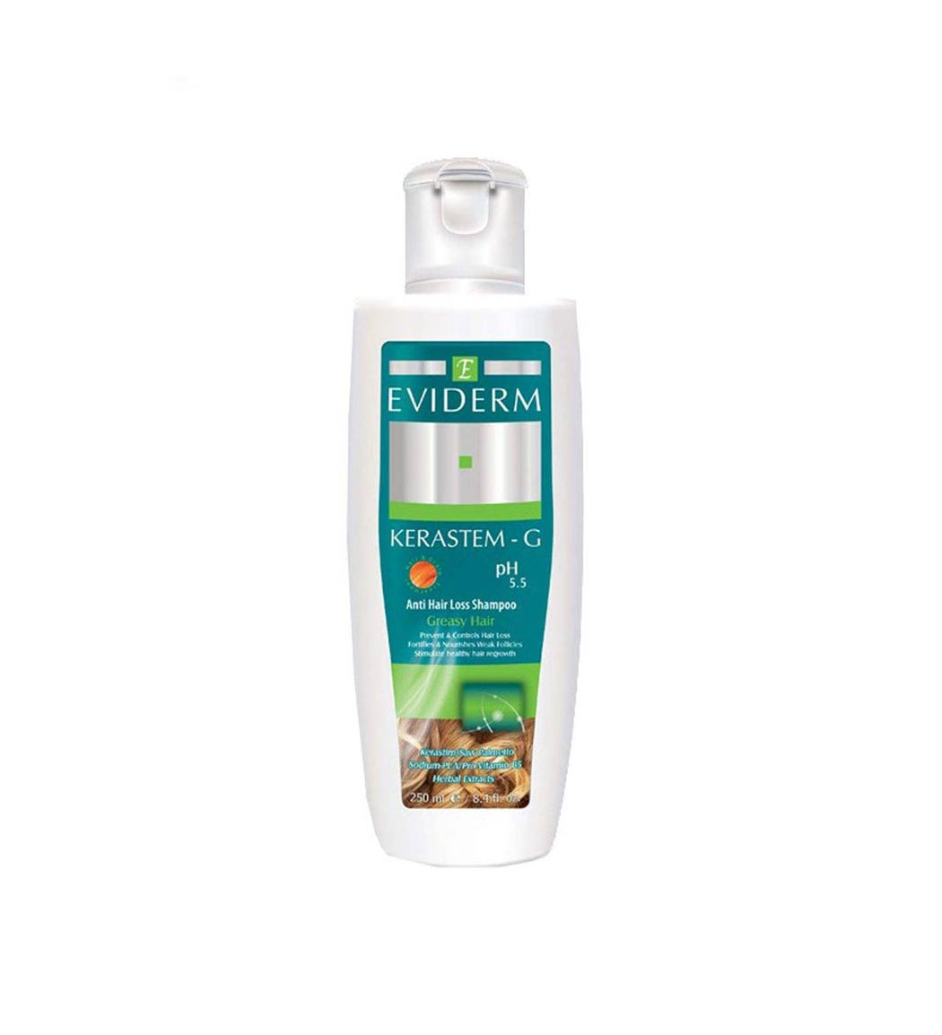 شامپو مدل KerastemG حجم 250 میل Eviderm KerastemG Shampoo For Oil Hair 250 ml