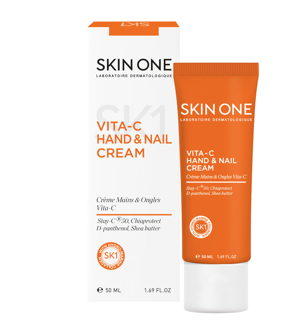 کرم دست و ناخن مدل  Vitamin C حجم 50میلی لیتر Skin One Vitamin C Hand And Nail Cream 50ml