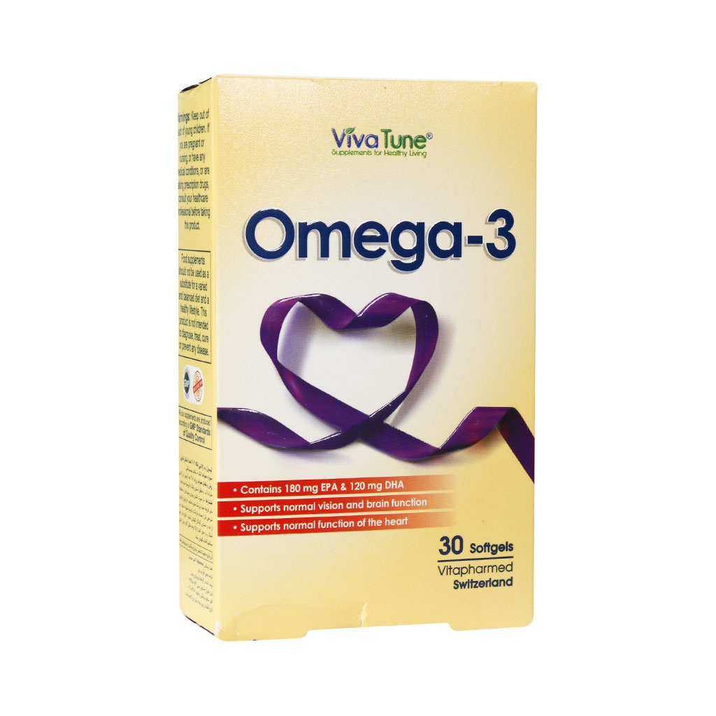 کپسول نرم ژلاتینی امگا 3 بسته 30 عددی Viva Tune Omega3 Softgels 30 Capsules