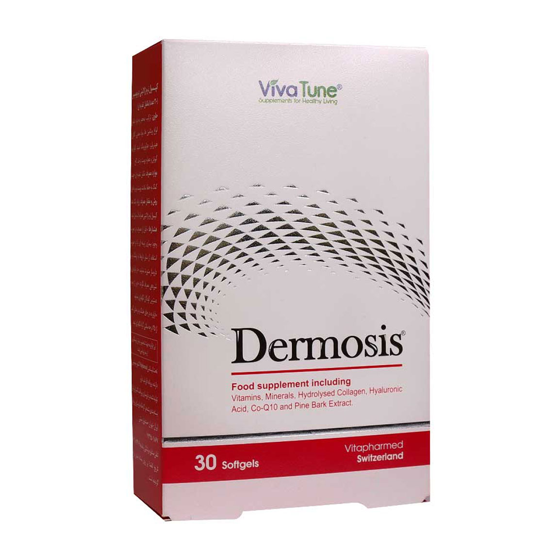 سافت ژل کلاژن درموسیس بسته 30 عددی Vivatune Dermosis Softgels 30 Tabs