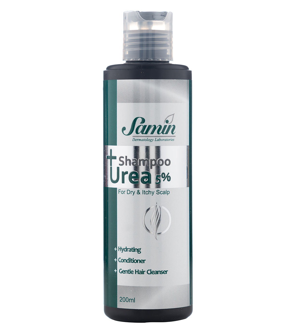 شامپو اوره 5 درصد مناسب مو های خشک 200میل Samin Urea 5 Shampoo 200ml For Dry And Itchy Scalp