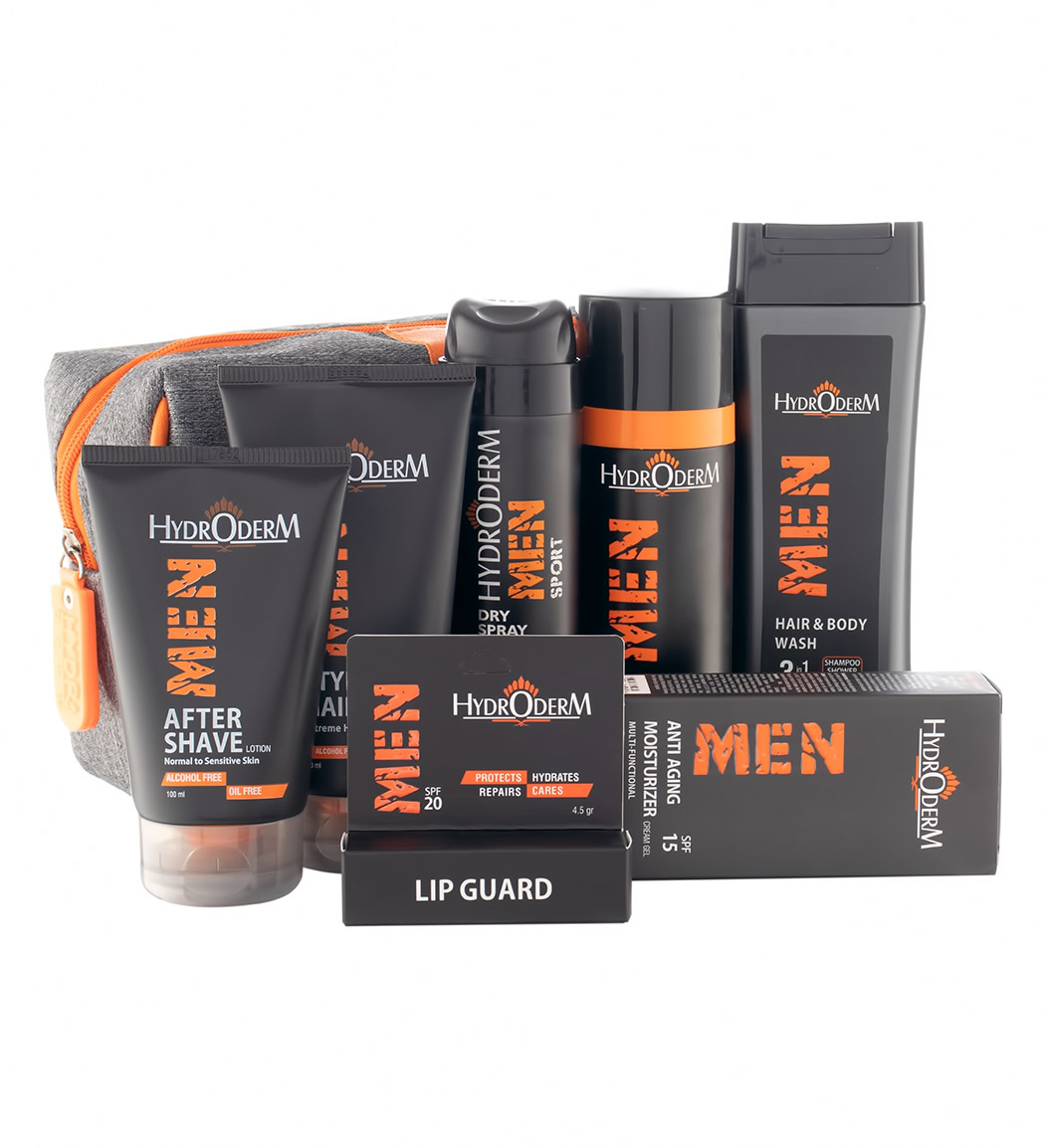 پک 7 عددی مراقبت پوست و مو آقایان - not for sale Hydroderm Men Hair And Skin Care Pack