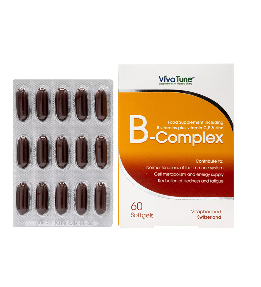 سافت ژل ب کمپلکس بسته 60 عددی Viva Tune B Complex 60 Softgels