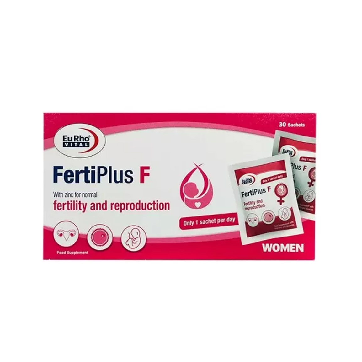 ساشه فرتی پلاس اف با طعم پرتقال بسته 30 عددی Eurhovital Ferti Plus F 30 Sachets